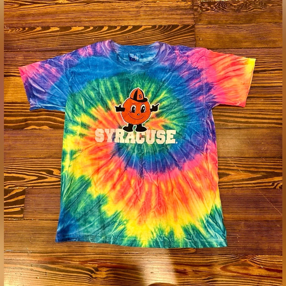 Nearly New Syracuse Otto Orange Tie-dye T-shirt - Kid Small